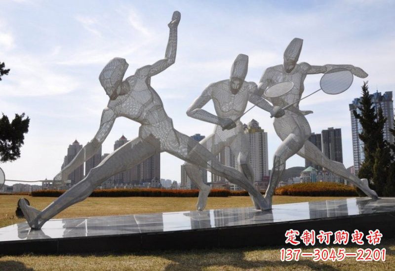 周口精致的不锈钢羽毛球雕塑