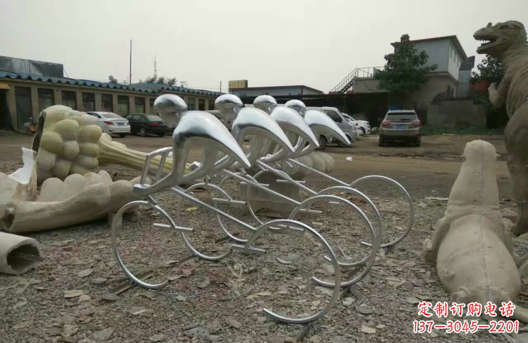 周口不锈钢自行车雕塑