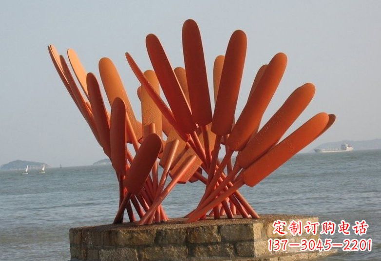 周口不锈钢船桨雕塑经典的海洋景观