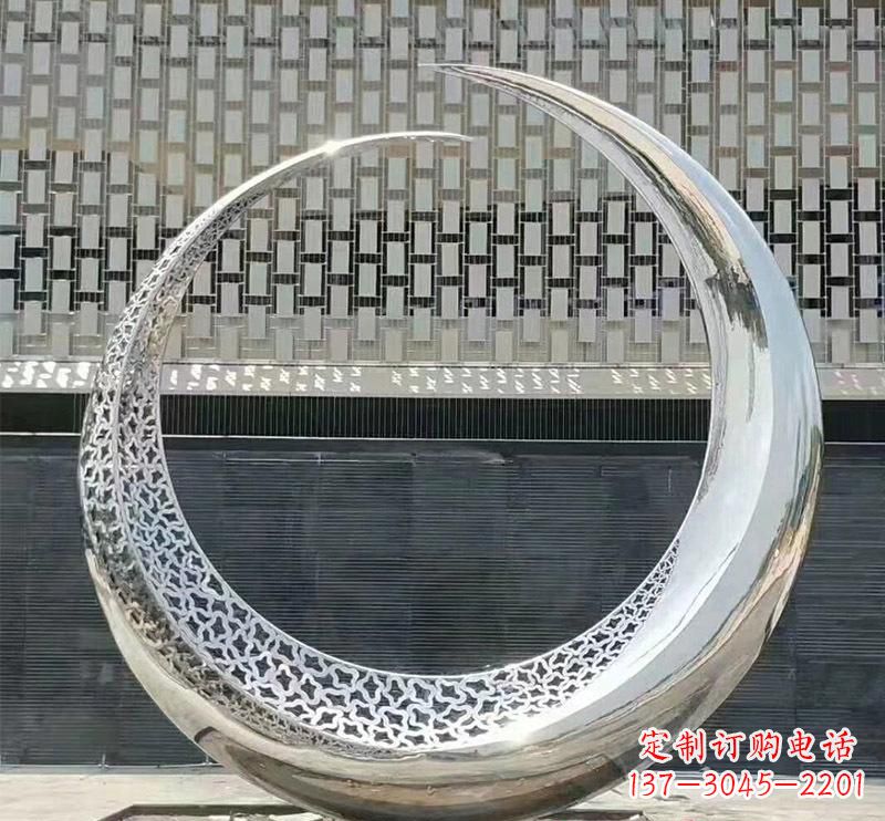 周口精美不锈钢圆环雕塑