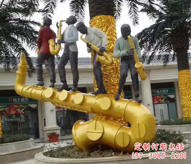周口不锈钢萨克斯雕塑精美绝伦