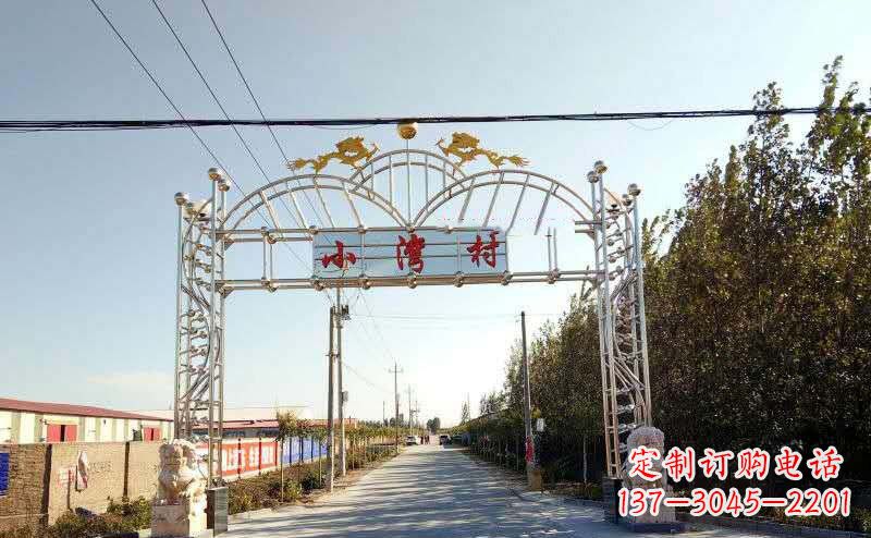 周口不锈钢牌坊雕塑艺术展示美丽乡村