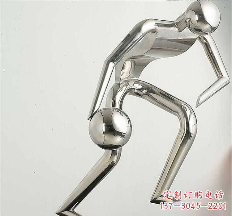周口不锈钢保龄球雕塑——抽象人形美学之精华
