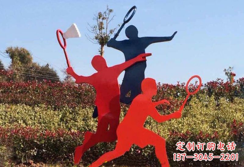 周口不锈钢羽毛球雕塑精美绝伦