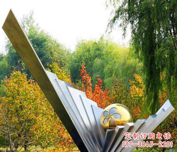 周口不锈钢大型翅膀景观雕塑