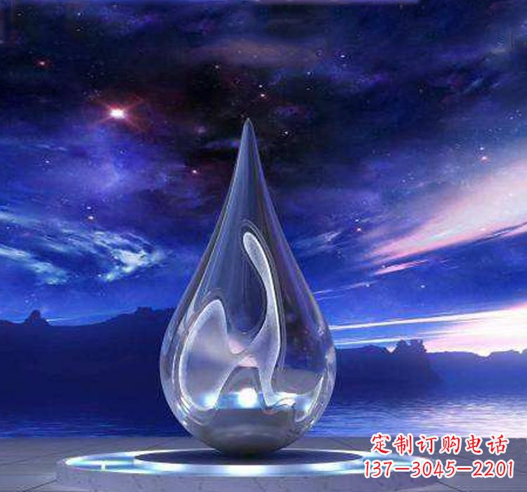 周口不锈钢大型水滴雕塑极致的审美艺术