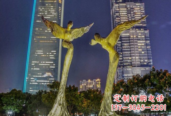 周口不锈钢大型天使雕塑一种极具震撼力的艺术之作