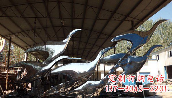 周口不锈钢大雁雕塑给环境带来生机