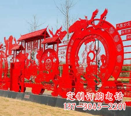 周口不锈钢党旗雕塑——缅怀先烈、继续前进