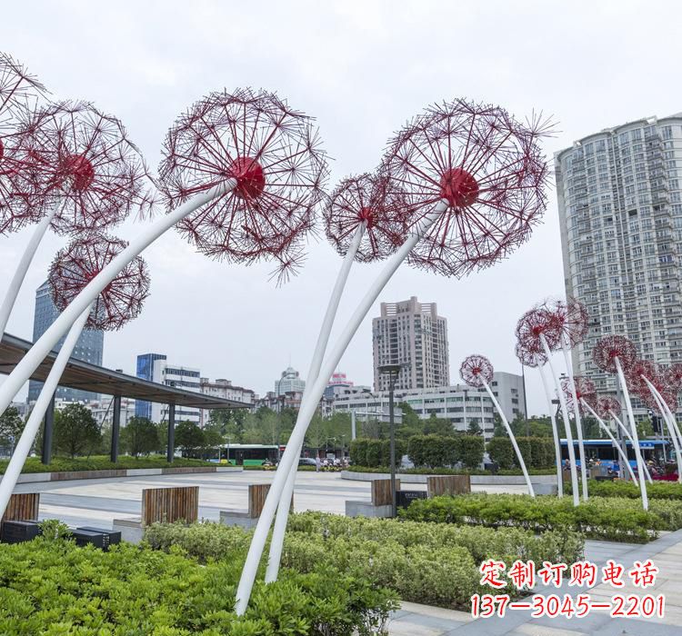 周口不锈钢蒲公英雕塑色彩缤纷的自然之美