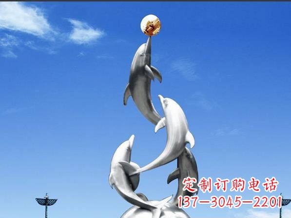 周口不锈钢海豚雕塑精致美观的艺术品