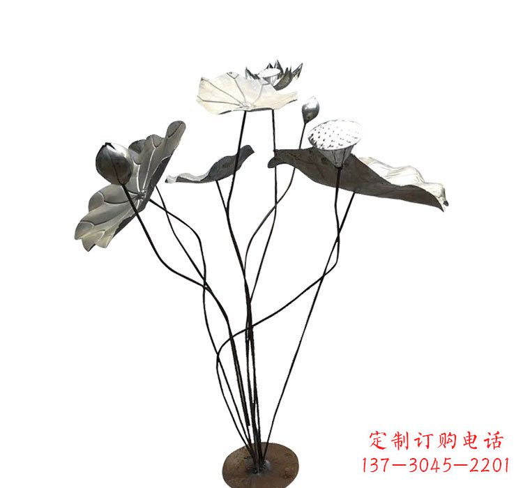 周口不锈钢锻造莲花雕塑精美外形,长久耐用