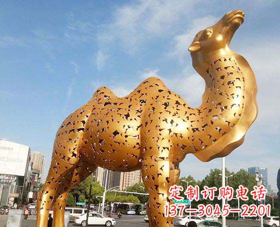 周口不锈钢锻造骆驼雕塑