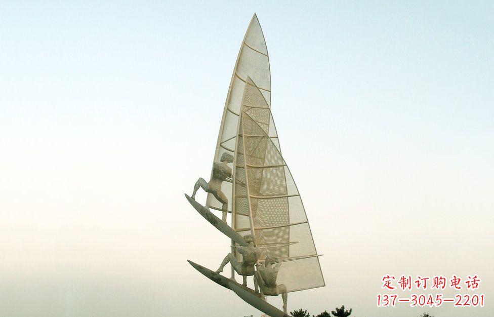周口精美的不锈钢帆船雕塑