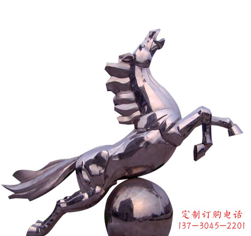 周口不锈钢飞马城市雕塑象征城市新生