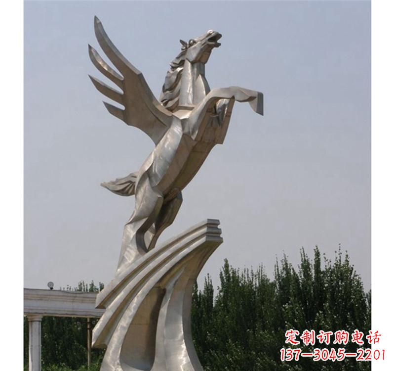 周口不锈钢飞马雕塑精美雕塑艺术