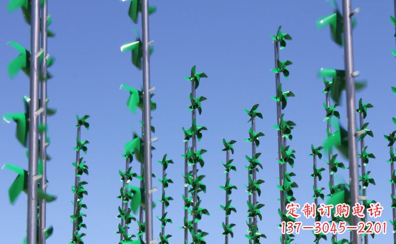 周口不锈钢风车景观雕塑
