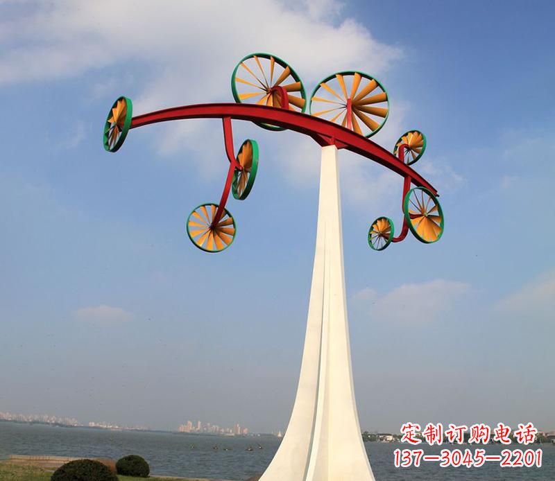 周口不锈钢风车烤漆雕塑