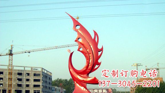 周口不锈钢凤凰城市雕塑
