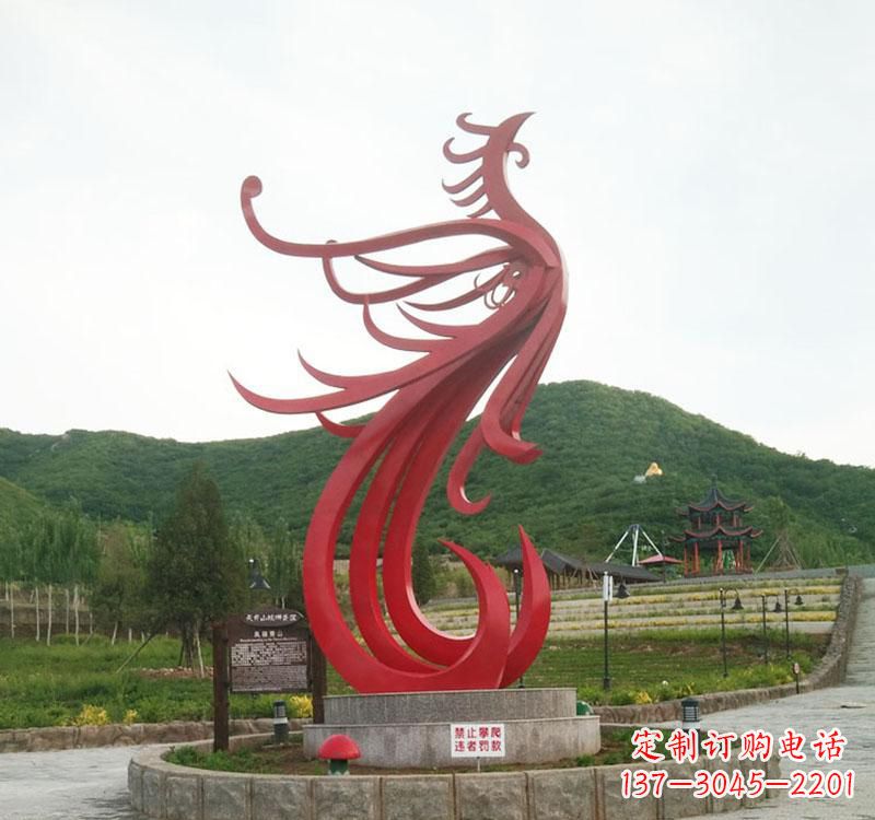 周口不锈钢凤凰抽象雕塑2
