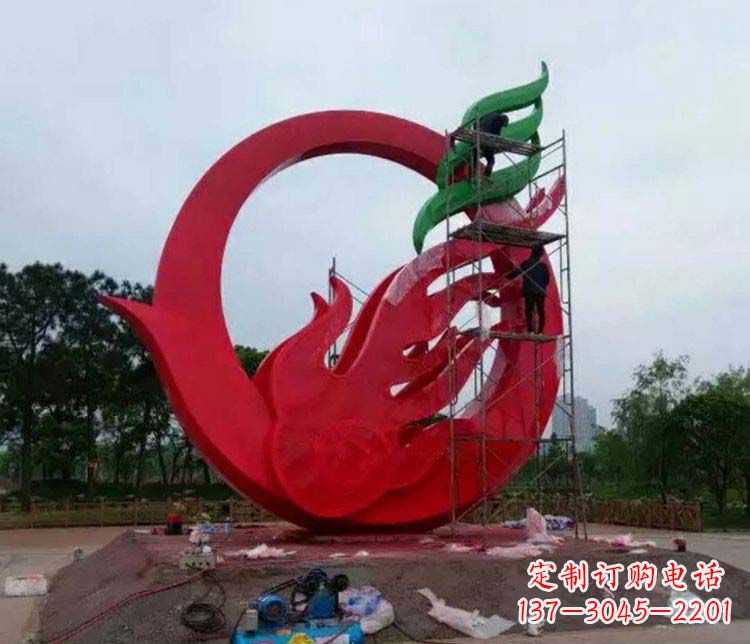 周口不锈钢凤凰雕塑1