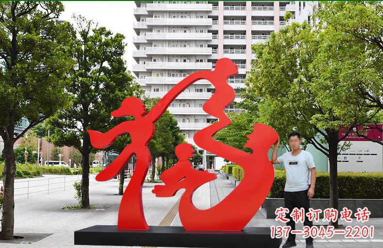 周口不锈钢福字雕塑传递美好祝福