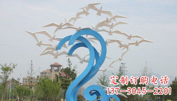周口鸽子雕塑不锈钢的象征