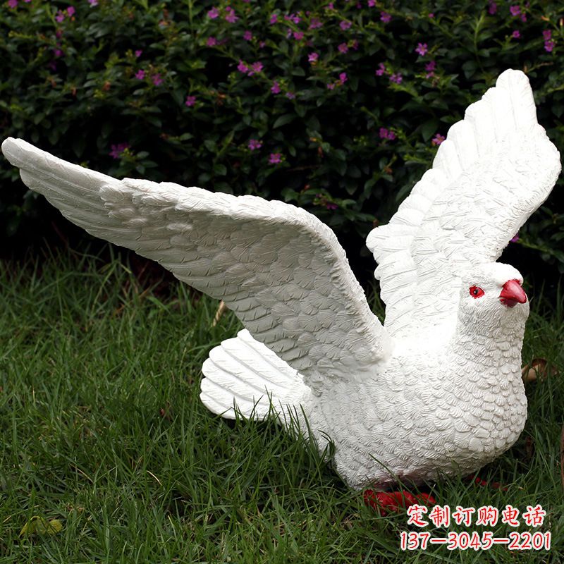 周口不锈钢鸽子雕塑象征和平与美好
