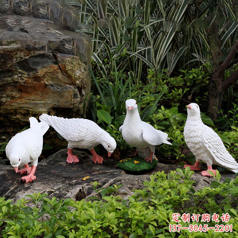 周口不锈钢鸽子立体雕塑精美雕塑点缀美好生活