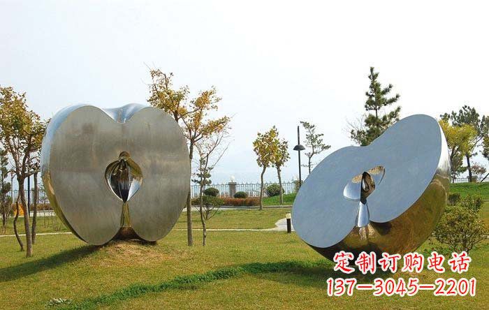 周口不锈钢苹果雕塑——珍贵的艺术瑰宝