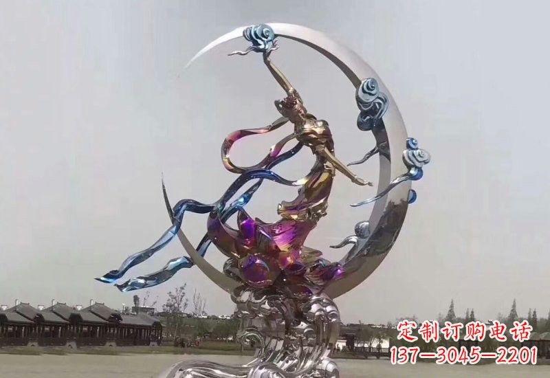 周口不锈钢嫦娥奔月雕塑
