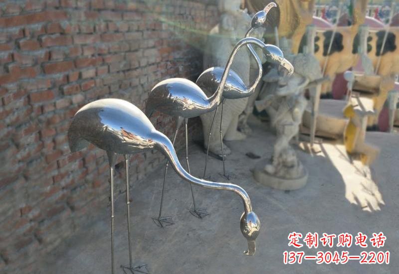 周口不锈钢火烈鸟雕塑灿烂耀眼的艺术之作