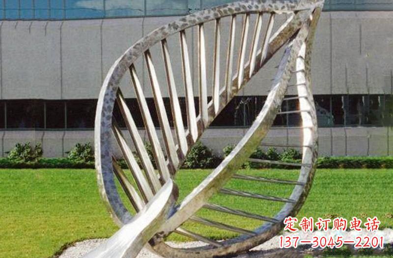 周口不锈钢公园抽象镂空树叶雕塑——精致美丽