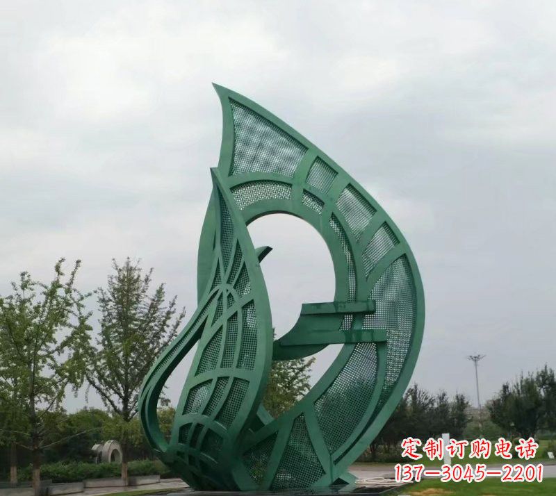 周口不锈钢大型镂空树叶雕塑精美绝伦