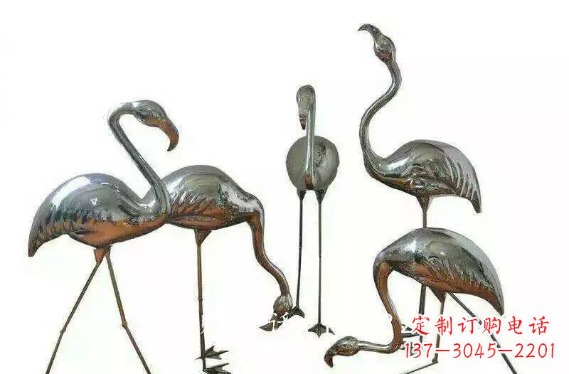 周口不锈钢火烈鸟雕塑——美丽的自然之美