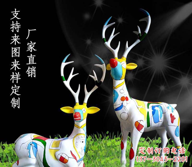 周口不锈钢动物雕塑——小鹿