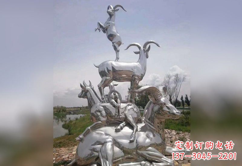 周口不锈钢羊雕塑精美绝伦