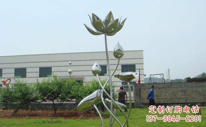 周口不锈钢荷花雕塑