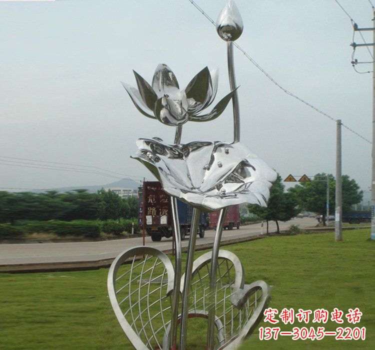 周口不锈钢荷叶雕塑——精美优雅的艺术品