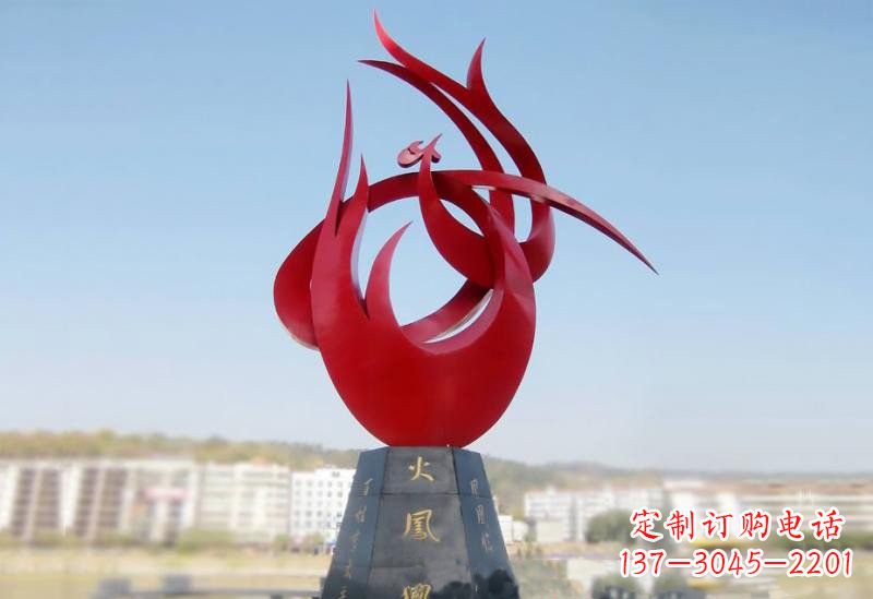 周口凤凰雕塑——点缀不锈钢公园
