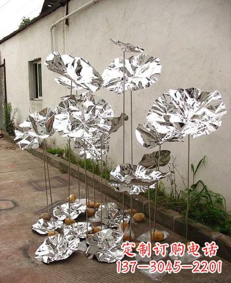 周口不锈钢荷叶雕塑——精美绝伦