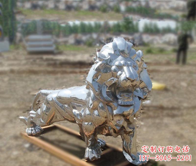 周口不锈钢雕刻的狮子