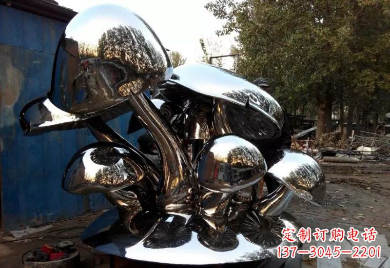 周口不锈钢公园蘑菇雕塑