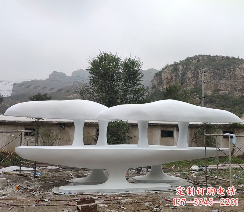 周口不锈钢蘑菇雕塑美丽的景观装置