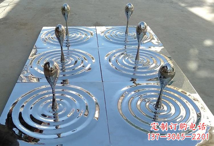 周口不锈钢水滴雕塑激发自然之美
