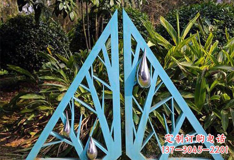 周口不锈钢树枝雕塑——点缀不锈钢公园美景