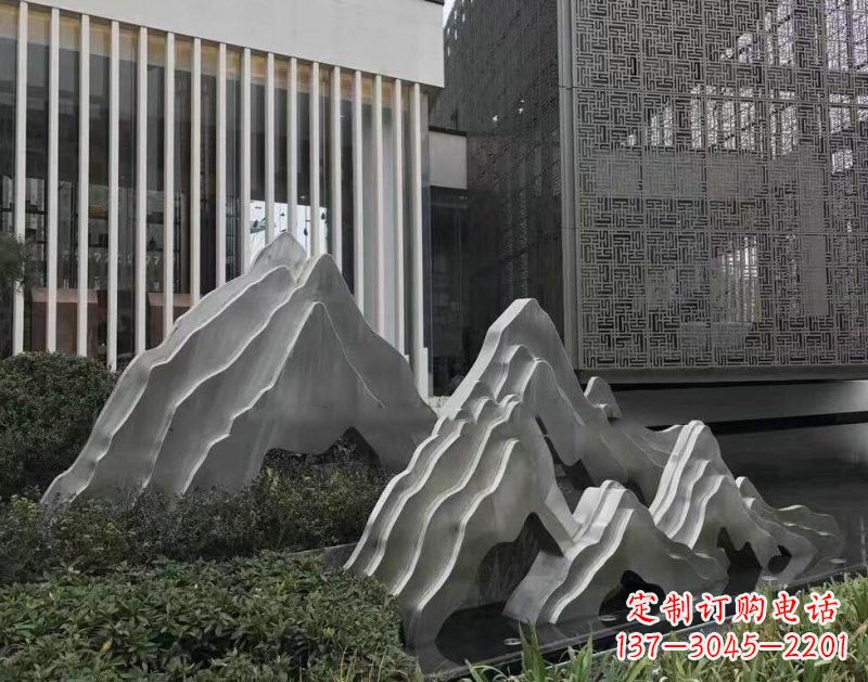 周口不锈钢公园小区精美的假山雕塑