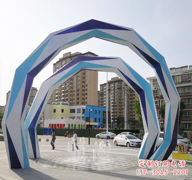 周口不锈钢拱门雕塑令人惊叹的艺术品