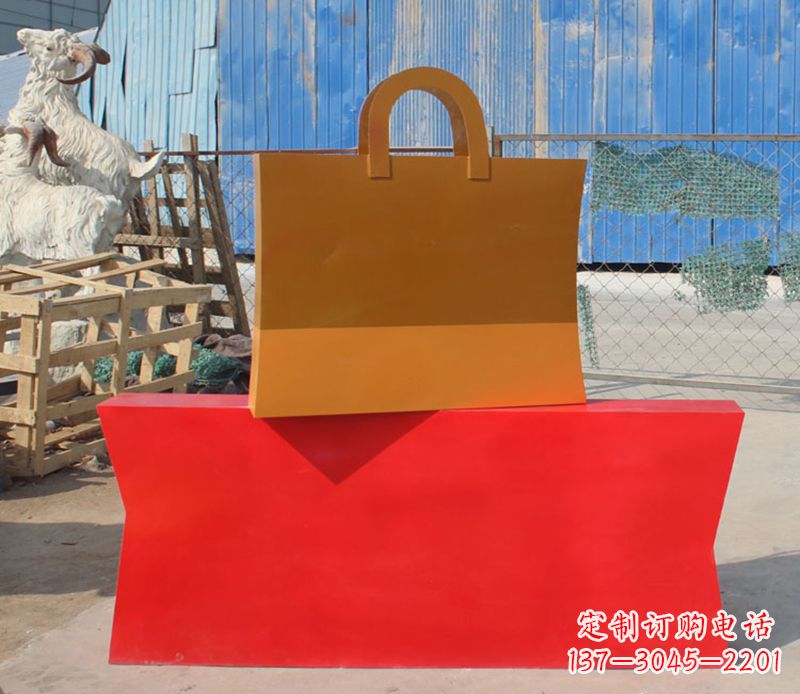 周口精美不锈钢购物袋雕塑