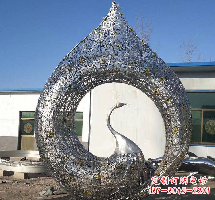 周口优雅的不锈钢孔雀雕塑